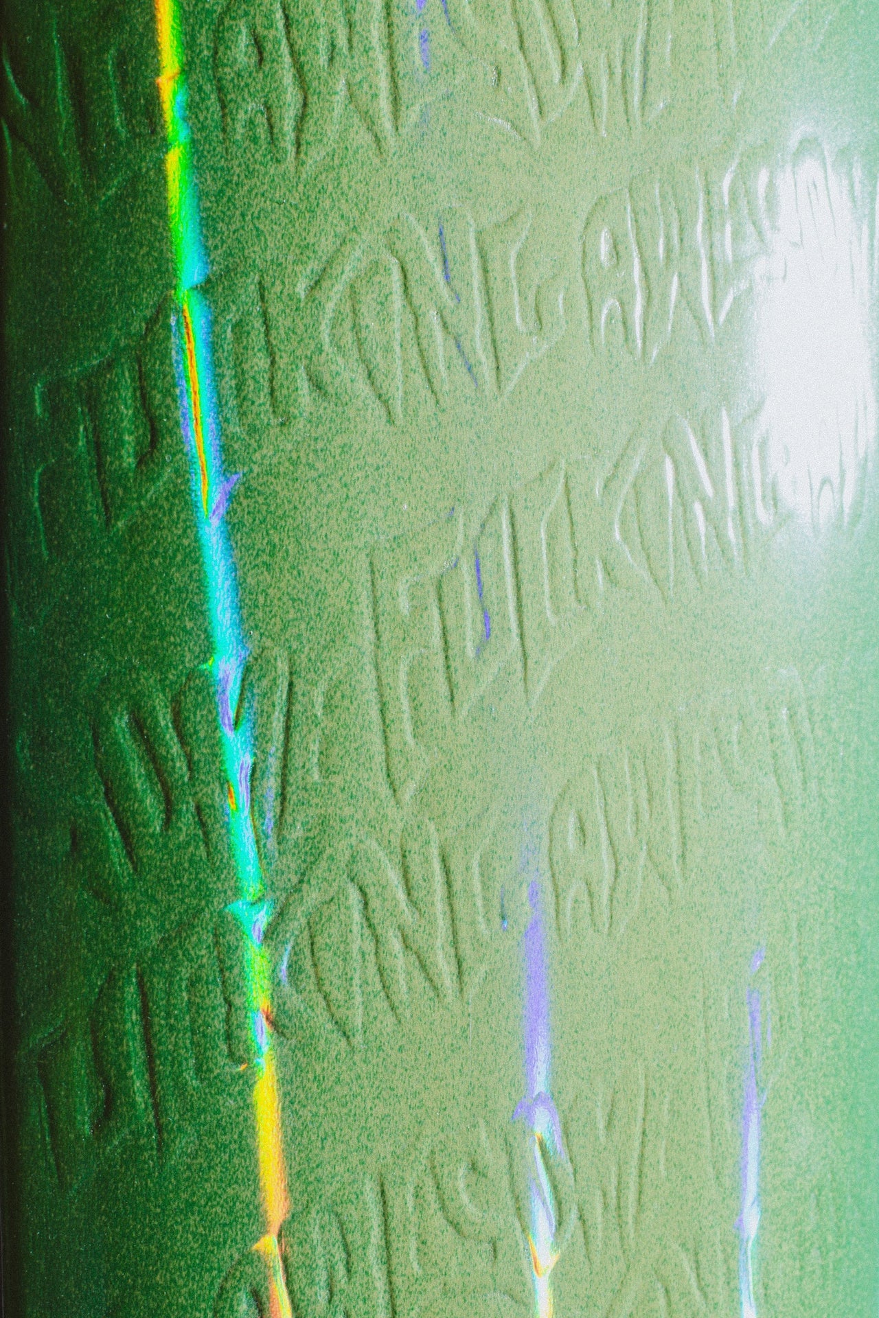 Fucking Awesome - Neon Green Stamp Embossed - 8.44"
