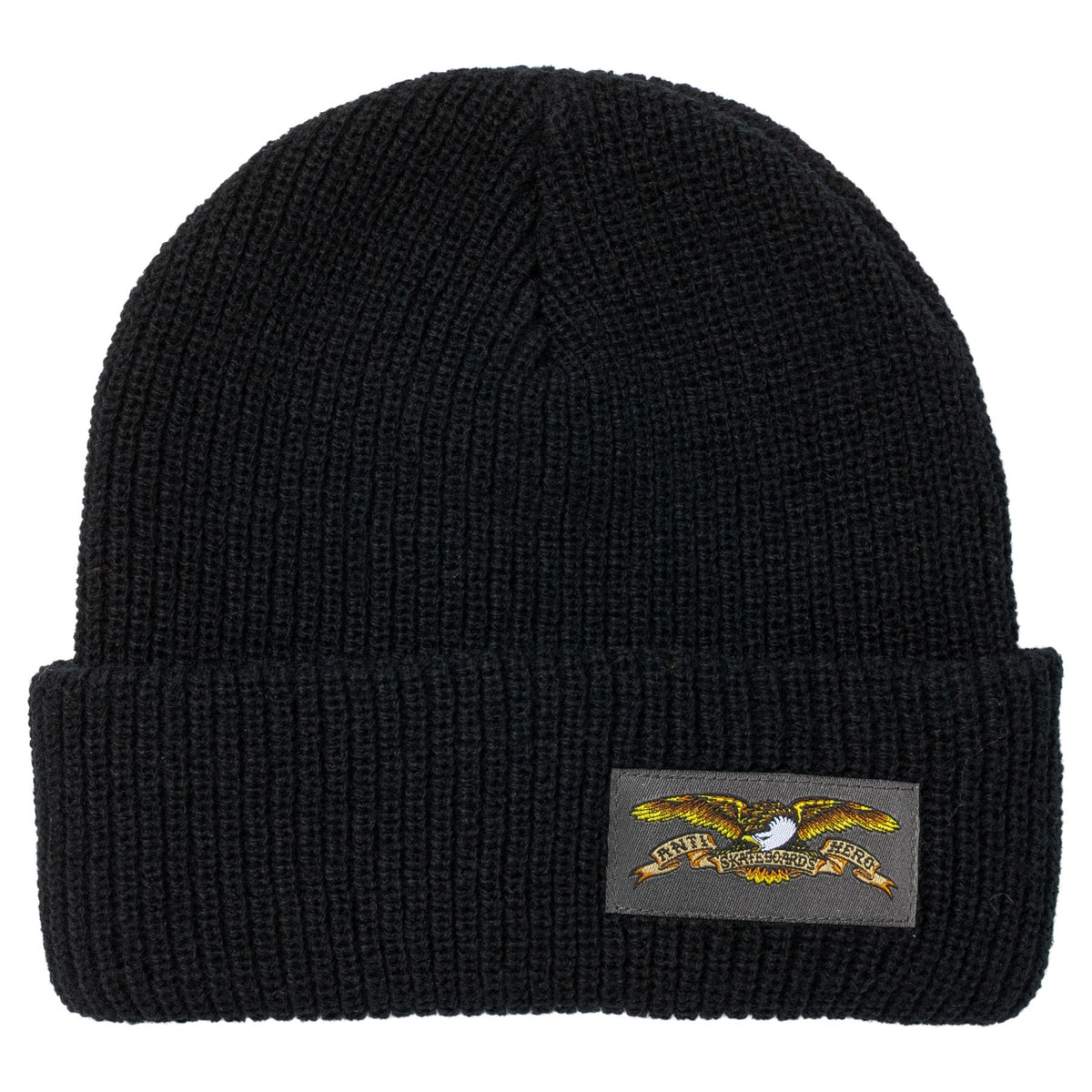 Antihero Skateboards - Full Eagle Label Cuff Beanie - Black/Grey