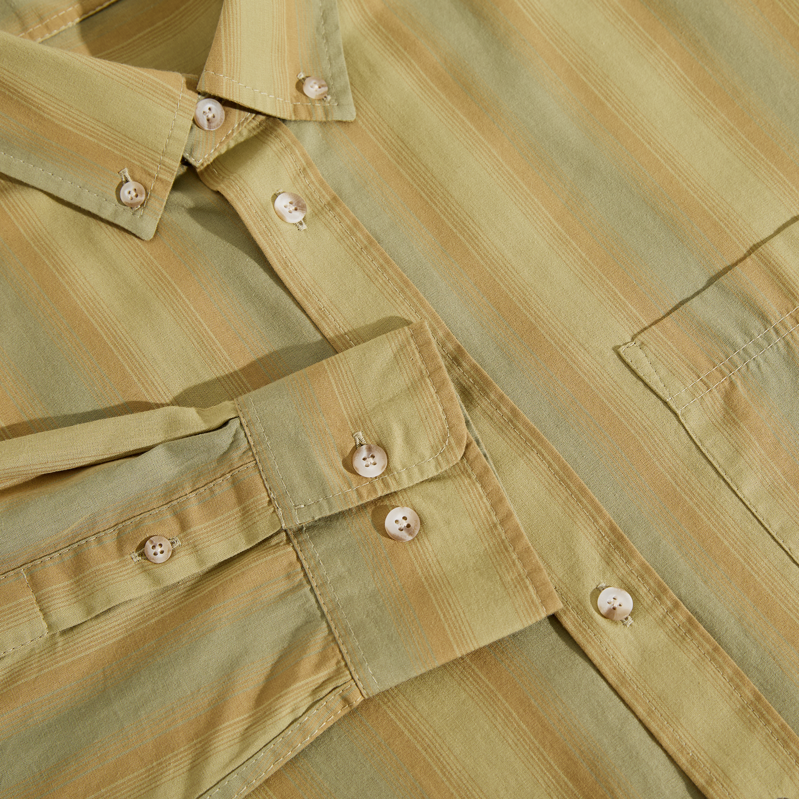 Polar Skate Co. - Ben LS Shirt - Green Stripe