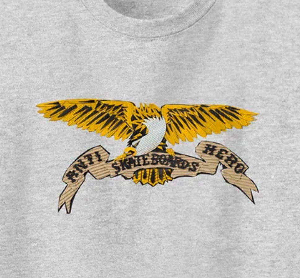 Antihero Skateboards - Kenji Eagle Tee - Heather Grey
