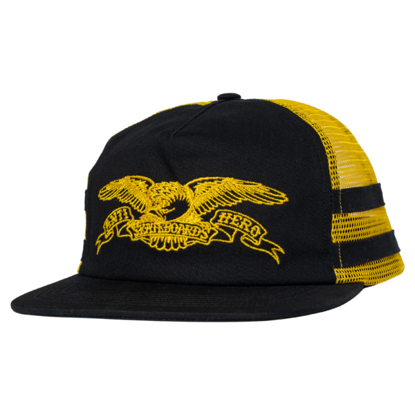 Antihero Skateboards - Basic Eagle Snapback Hat - Black/Yellow
