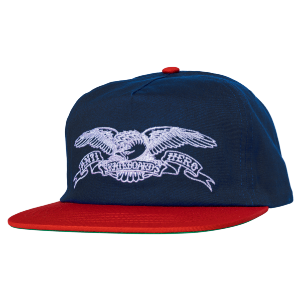 Antihero Skateboards - Basic Eagle Snapback Hat - Navy/Red