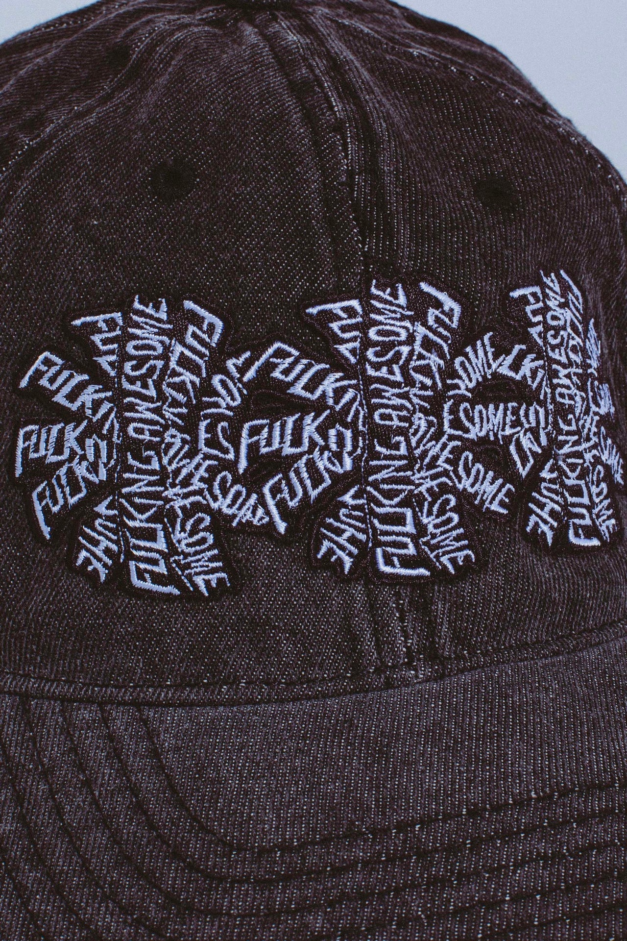 FA Skateboards - Three Spiral Washed Denim 6-Panel Hat - Black