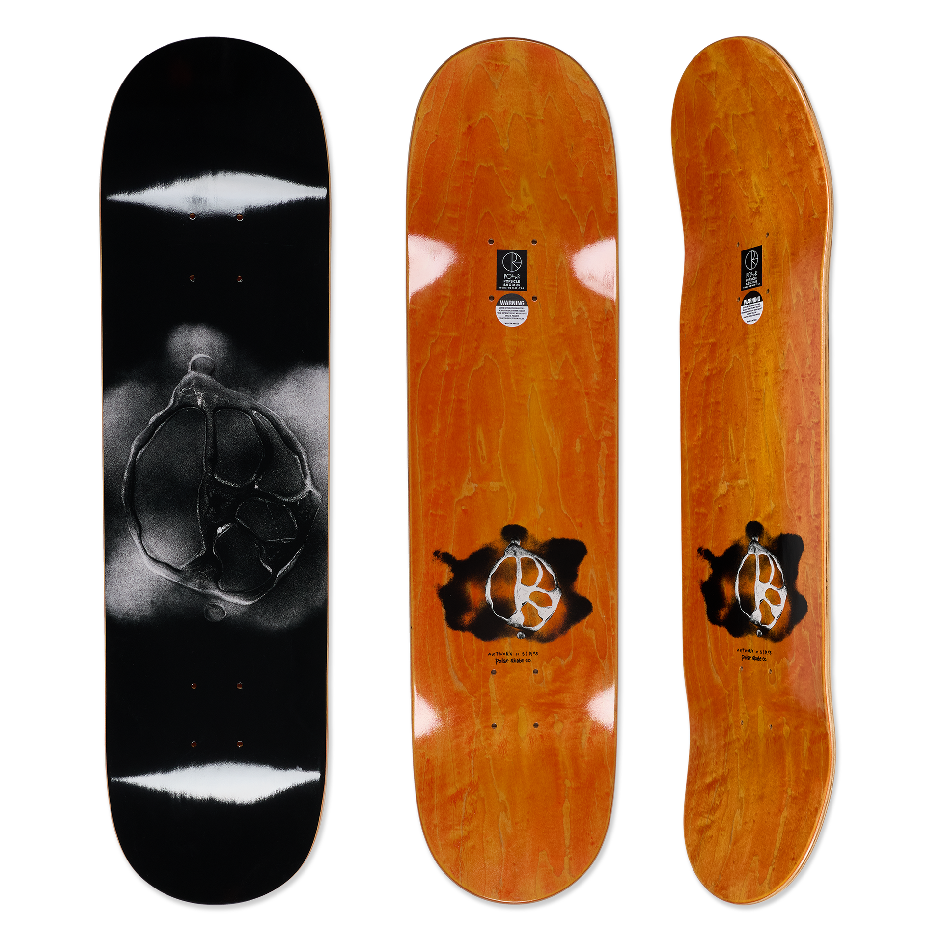 Polar Skate Co. - Team Stroke Logo Black - 8.25"