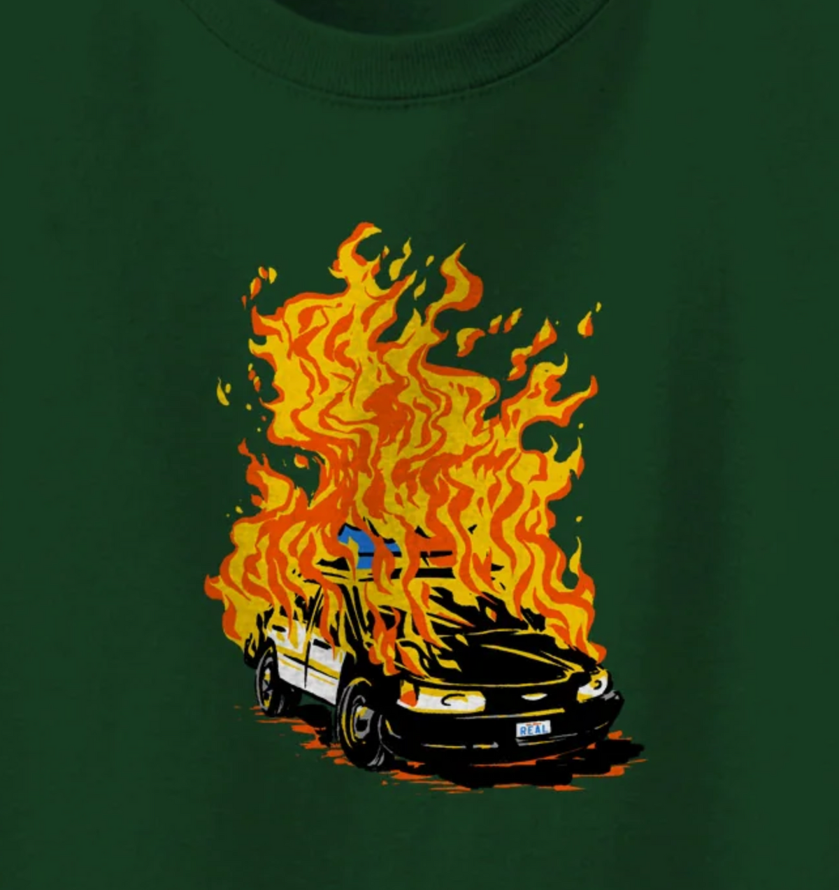 Real Skateboards - Pig Roast Tee - Forest Green