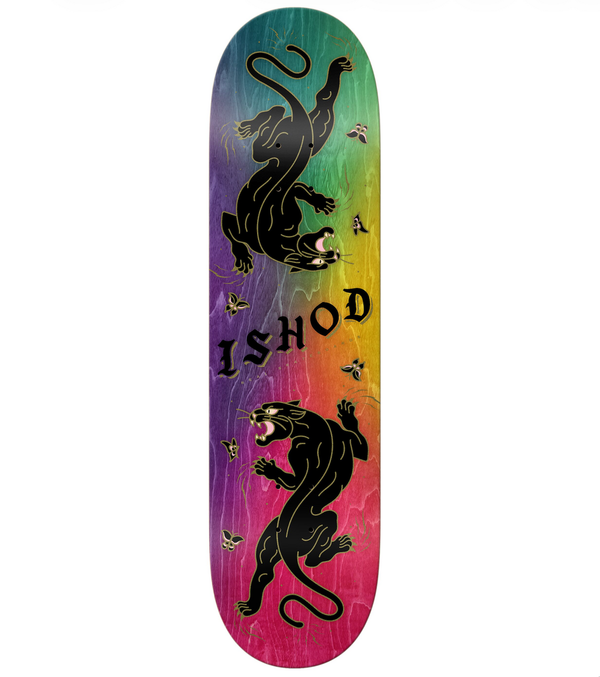 Real Skateboards - Ishod Cat Scratch Tie Dye Twin Tail DBX Slick - 8.25"