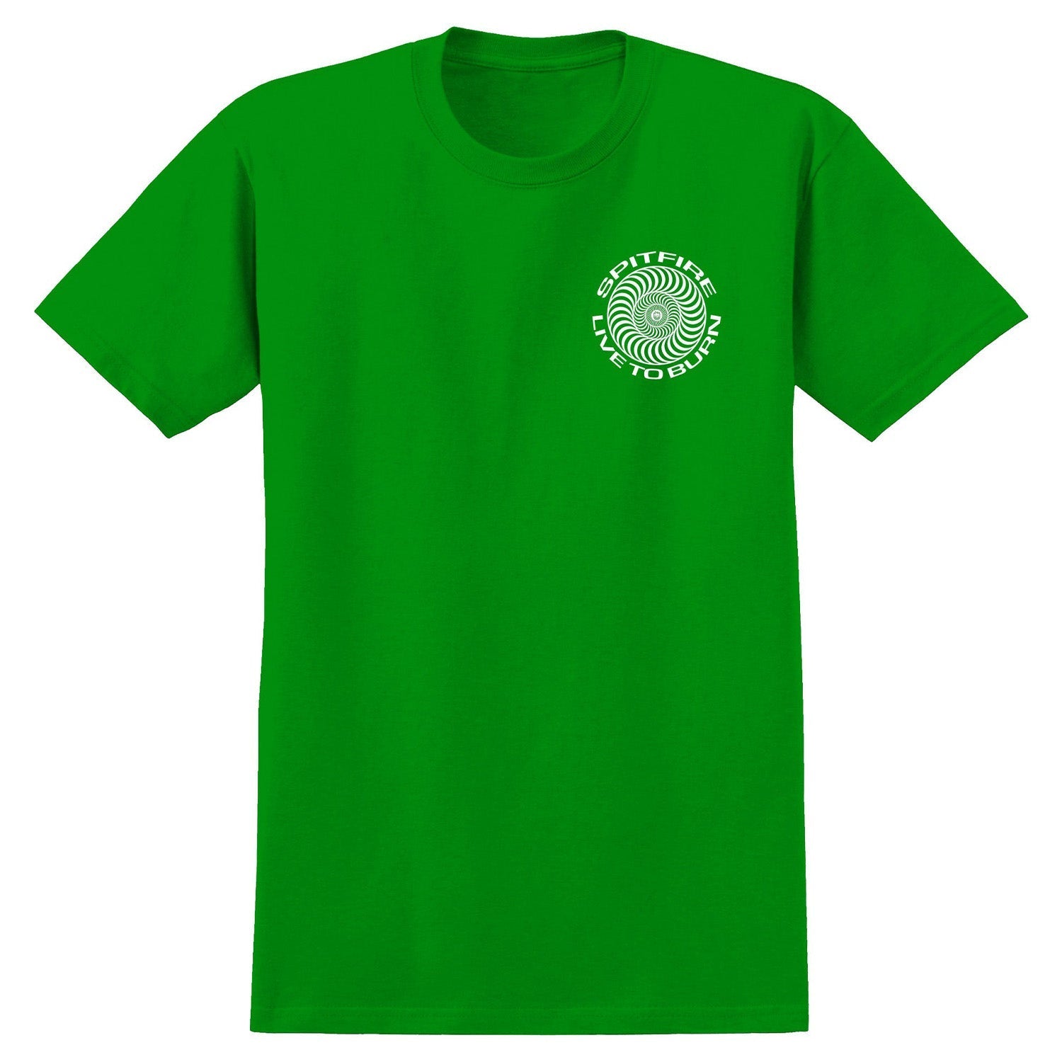 Spitfire Wheels - Live To Burn Tee Irish Green