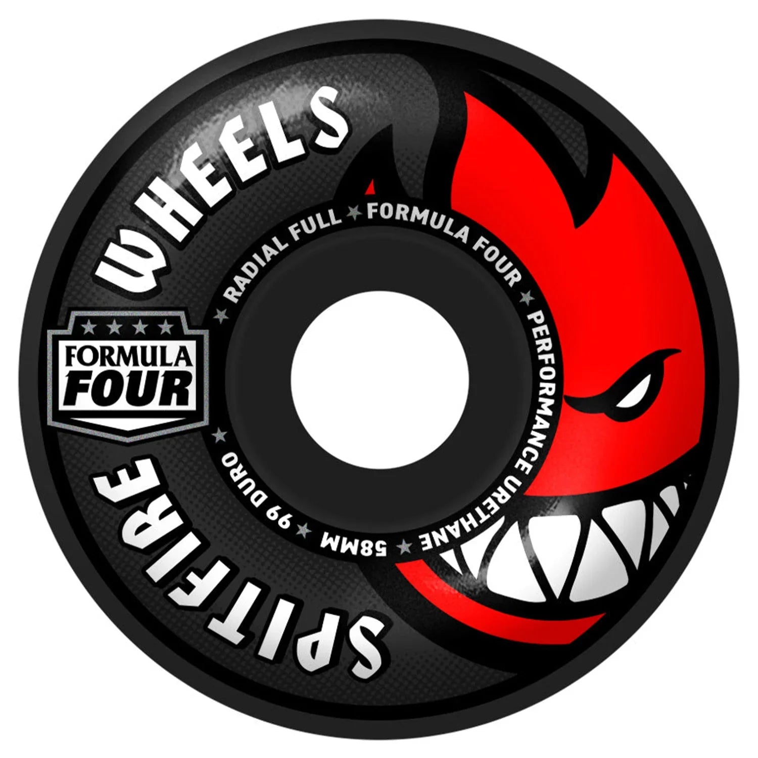 Spitfire Wheels - F4 99A Radial Full Black 58mm