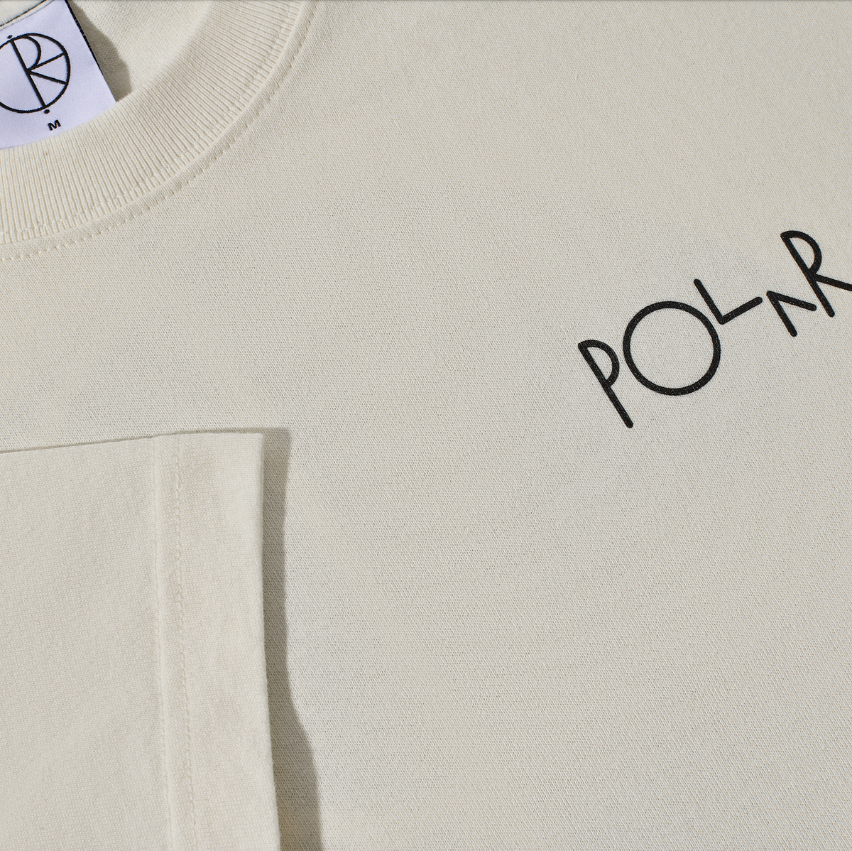Polar Skate Co. - Contrast Tee Fill Logo - Ivory/Black