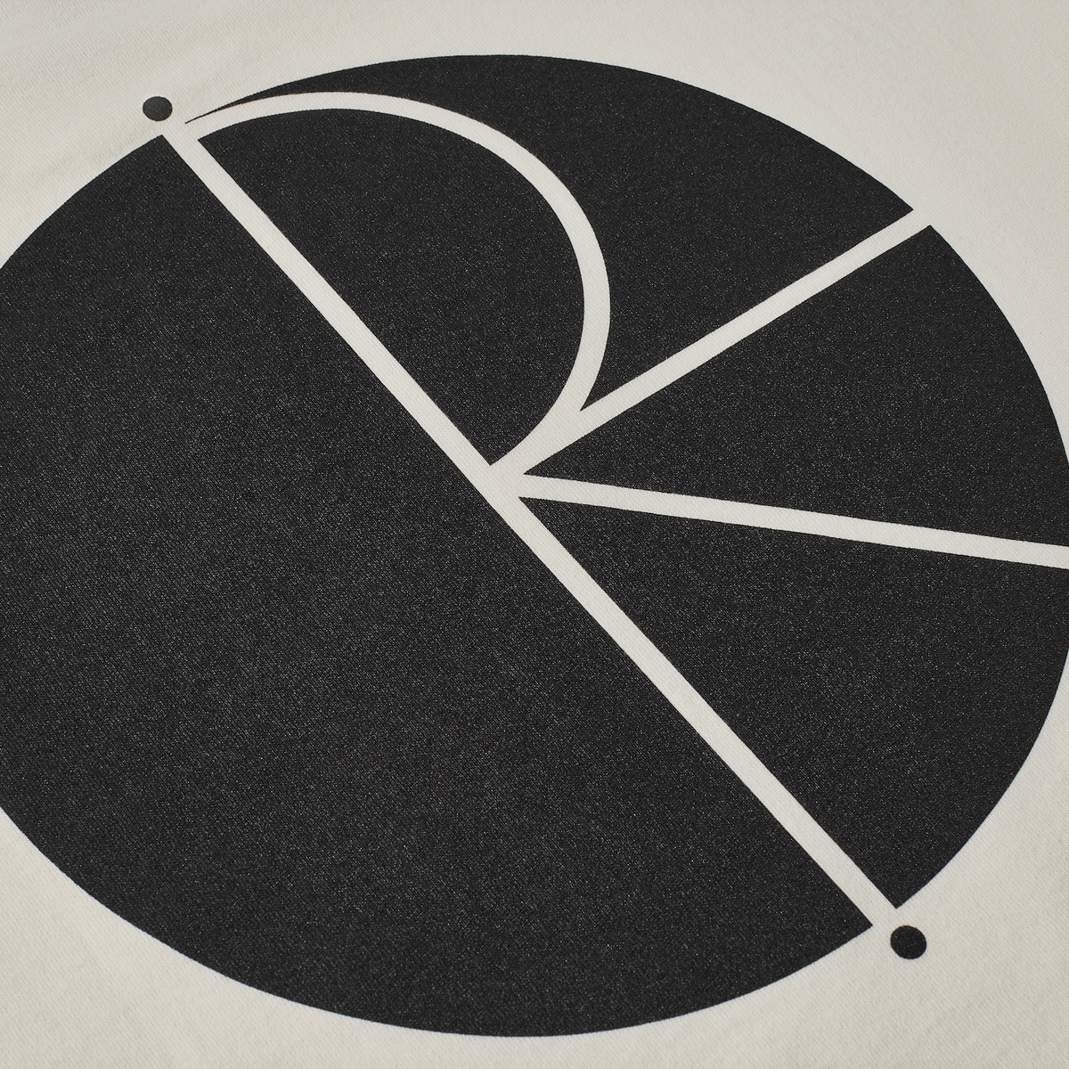 Polar Skate Co. - Contrast Tee Fill Logo - Ivory/Black