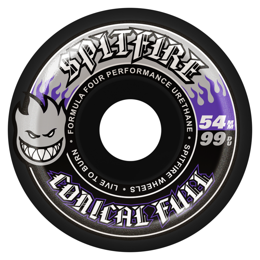 Spitfire Wheels - F4 99A Team Color Pack Conical Full Shape Black 54mm