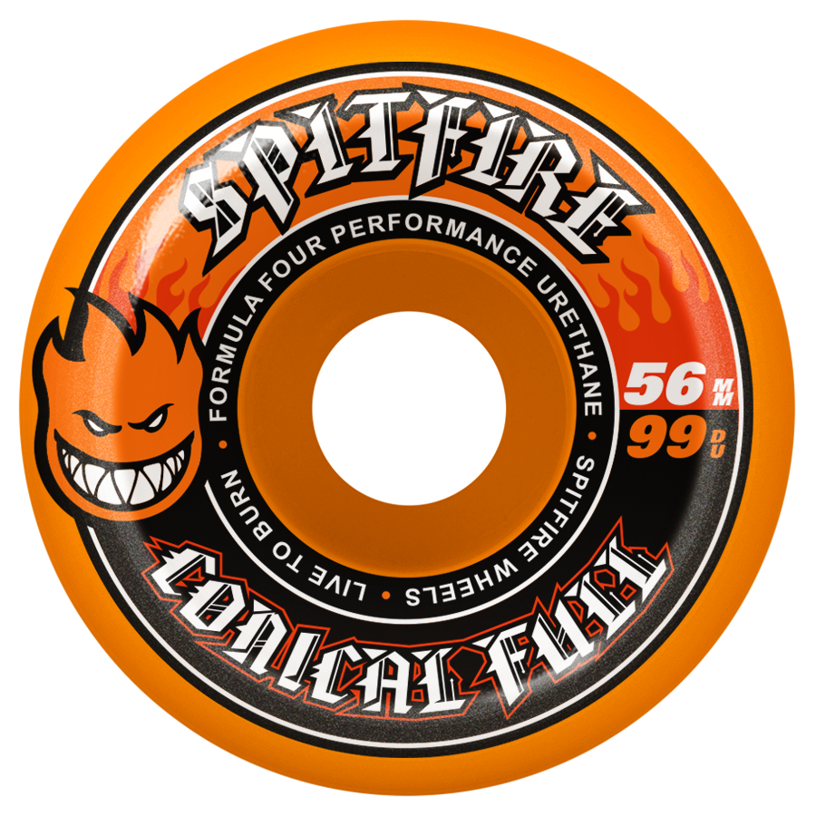 Spitfire Wheels - F4 99A Team Color Pack Conical Full Shape Orange 56mm