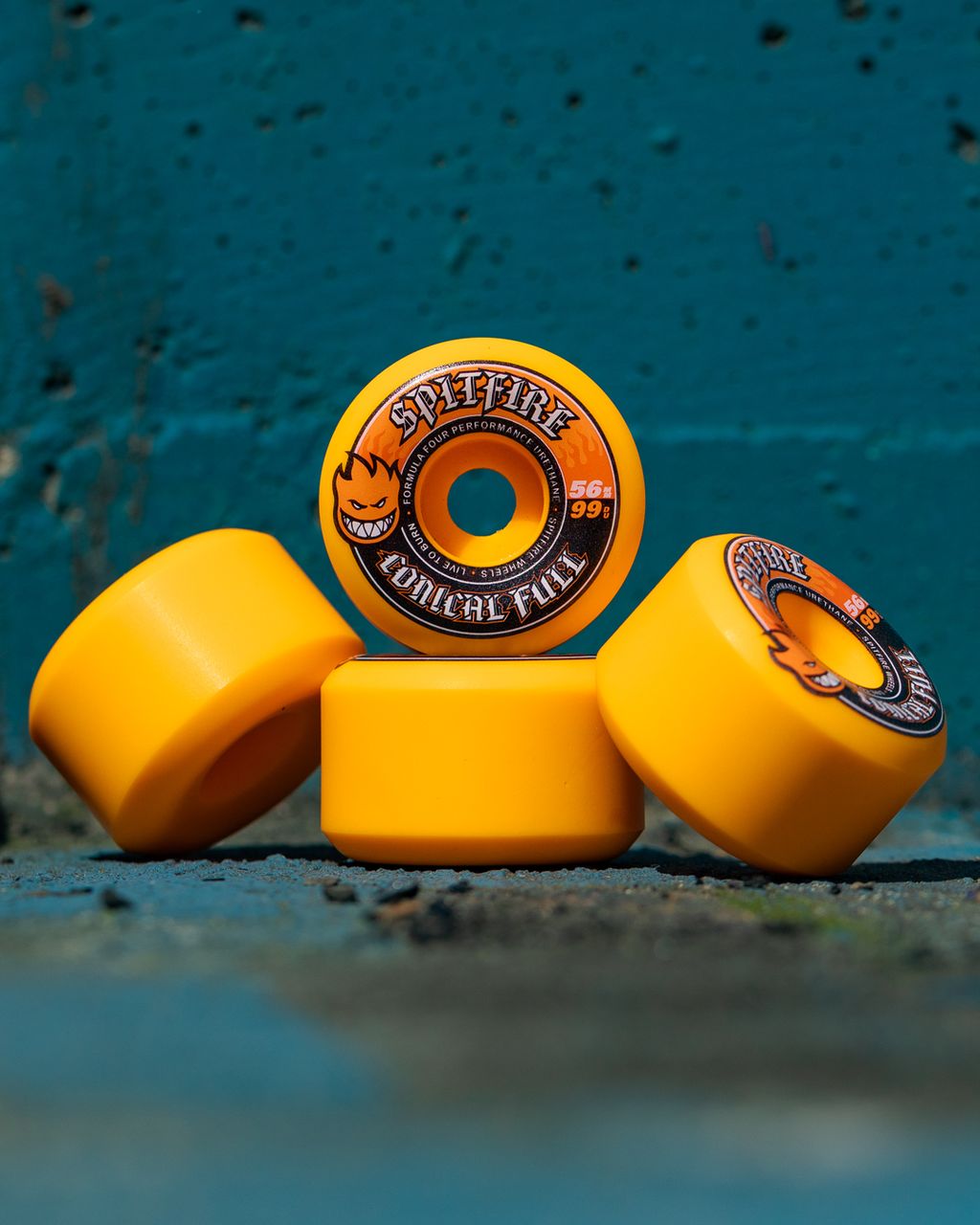 Spitfire Wheels - F4 99A Team Color Pack Conical Full Shape Orange 56mm