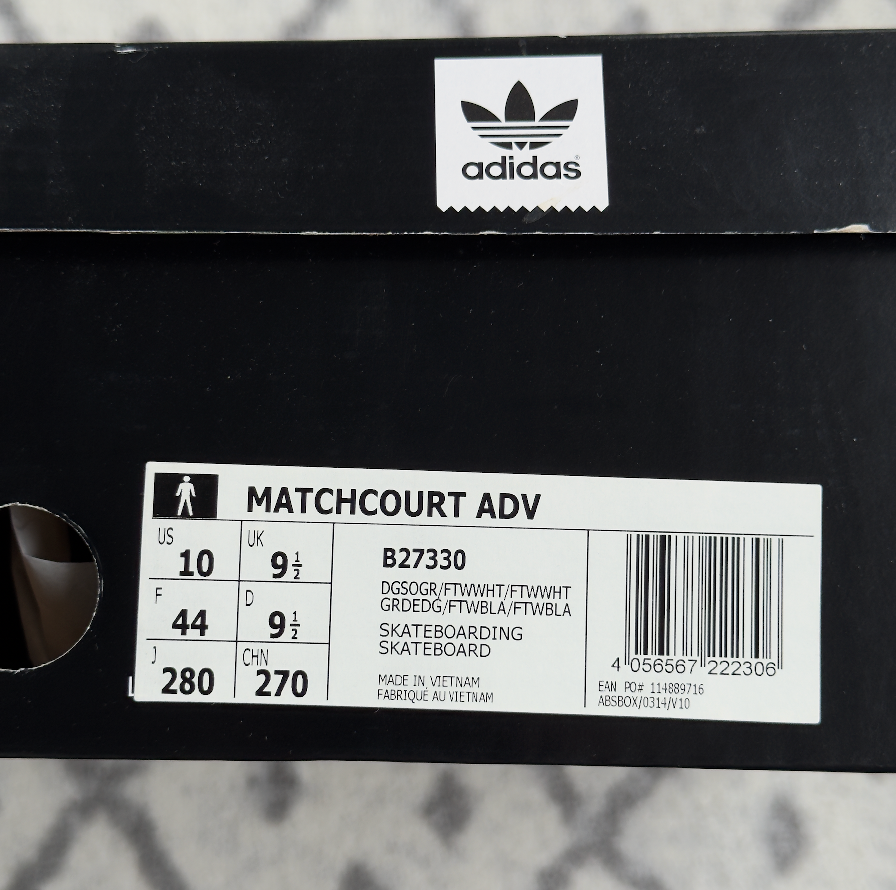 adidas Skateboarding - Matchcourt ADV Grey US10.0 (2018)