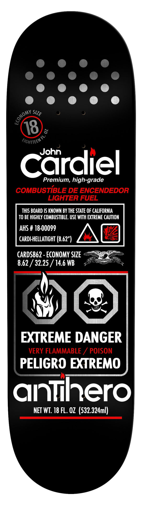 Antihero Skateboards - Cardiel Fueled Up - 8.62" (CN)
