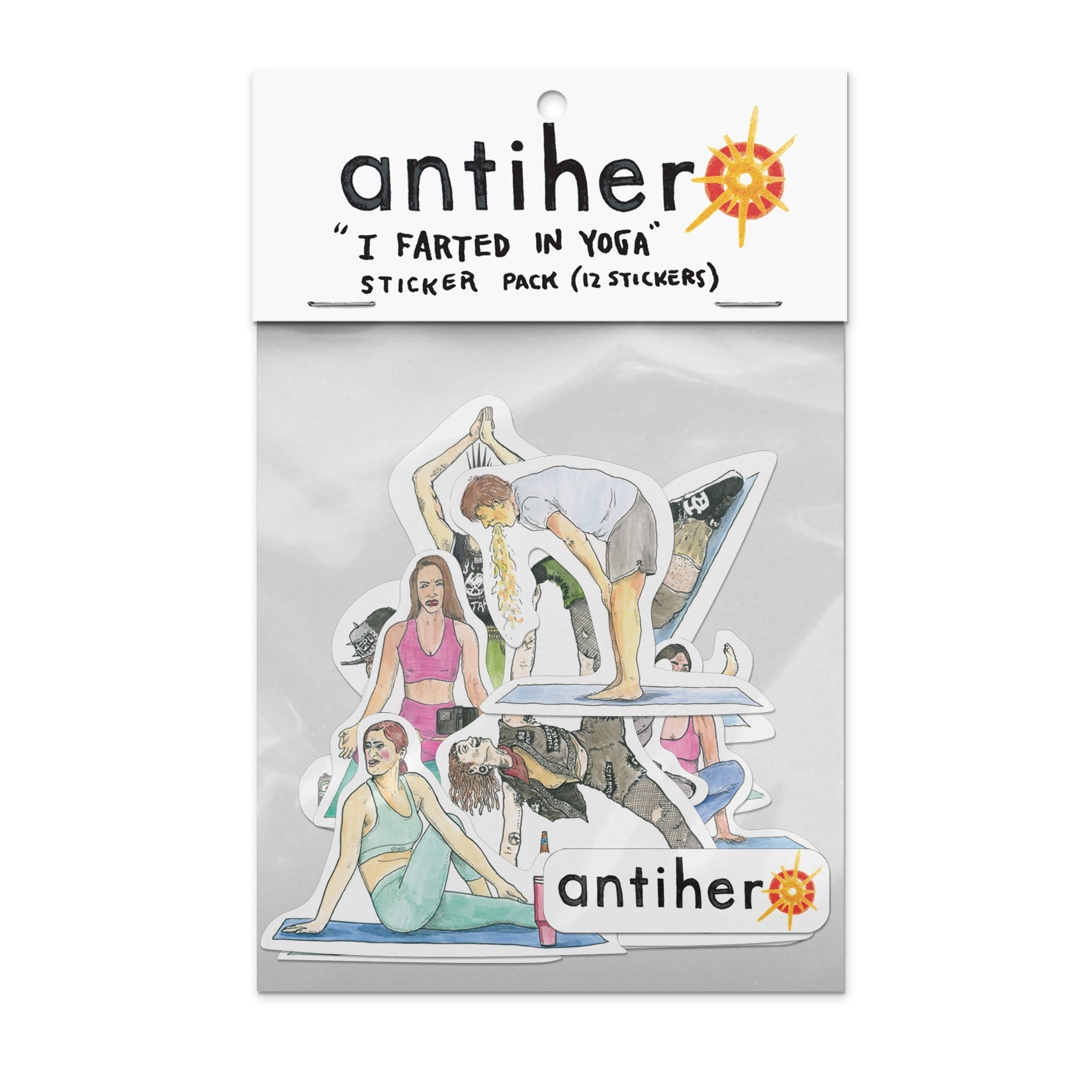 Antihero Skateboards - I Farted In Yoga Stickers 12 Pack