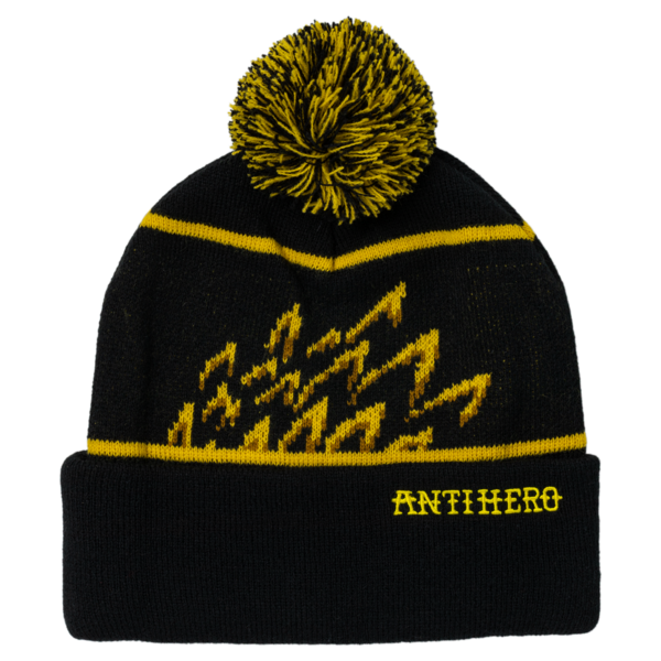 Antihero Skateboards - Eagle Pom Beanie - Black/Yellow