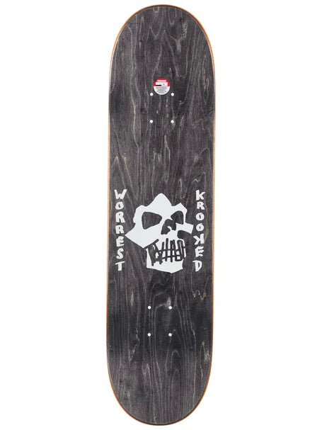 Krooked Skateboards - Worrest Skulls And Bolts - 8.3"