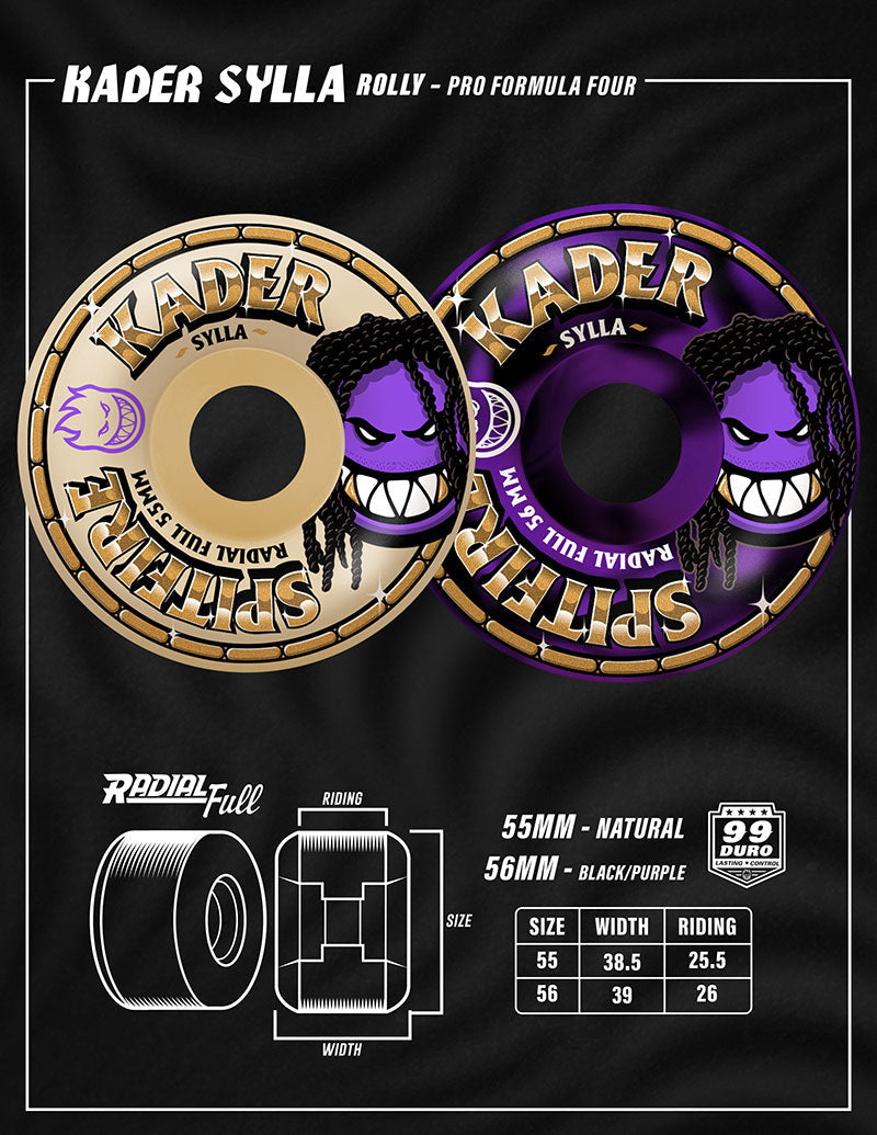 Spitfire Wheels - F4 99A Kader Rolly Radial Full 55mm