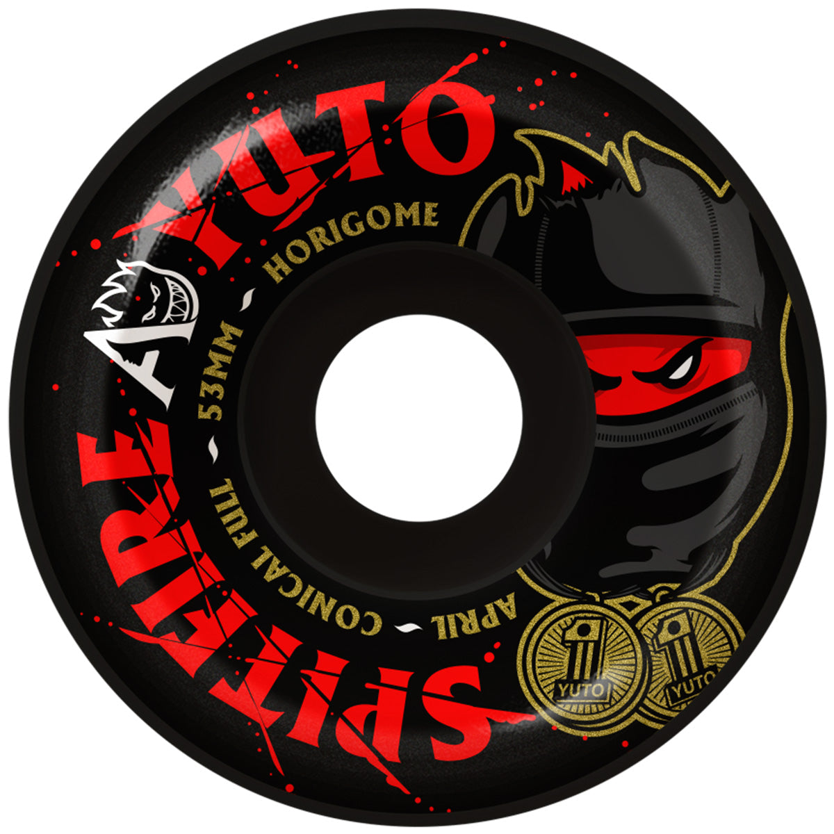 Spitfire Wheels - F4 99A April Yuto Conical Full Shape Black - 53mm